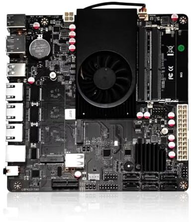 MNBOXCONET NAS Motherboard J6413 Processor Low Power, UHD Graphics, Firewall Mini-ITX NAS Board, 2 x In-tel i226V 2.5GbE LAN, Dual M.2 2280 NVMe Slot, USB3.0, Barebone NO RAM NO SSD