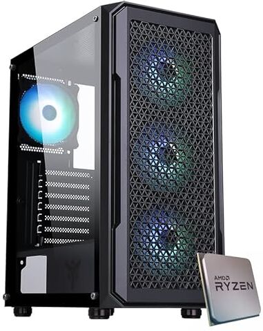 EMCA4 Computer Gaming PC AMD RYZEN 7 5700G 4,40Ghz RX VEGA RAM 16GB DDR4 3000Mhz M.2 480GB Windows 10 Professional RGB