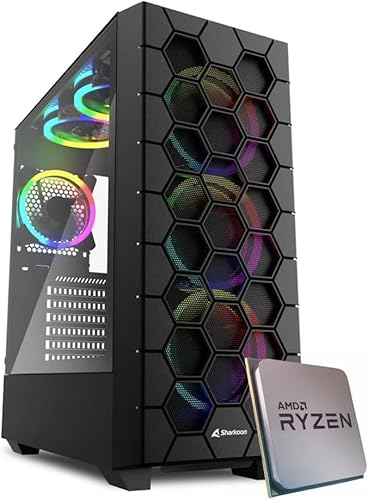 EMCA4 Computer Gaming PC AMD Ryzen 7 5700X Radeon RX 7700 XT 12GB SSD M.2 1TB nvme Ram 32GB DDR4 3200Mhz 6 ventole RGB Windows 11