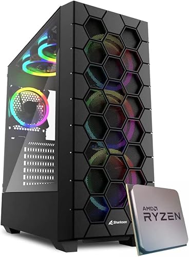 EMCA4 Computer Gaming PC AMD Ryzen 5 5600X 6core 12Threads AMD Radeon RX 6700 XT 12GB M.2 1TB nvme Ram 16GB DDR4 3200Mhz ARGB Windows 11