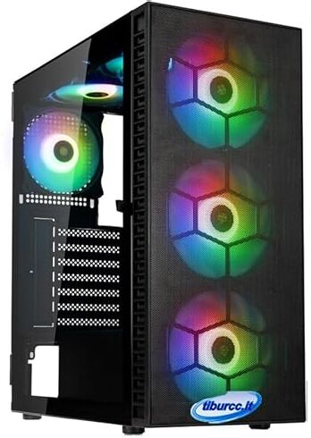 Tiburcc Computer Gaming PC AMD Ryzen 5 5500 RTX 3060 12GB M.2 1TB nvme Ram 16GB DDR4 B450M Windows 11