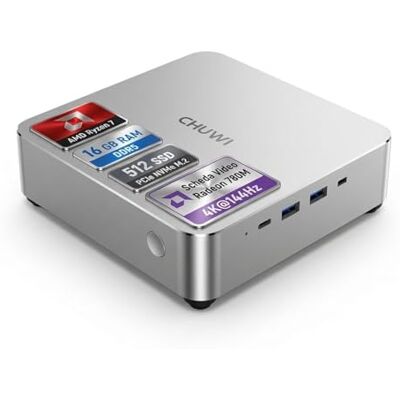 CHUWI AUBOX Mini PC AMD Ryzen™ 7 8745HS (8 core, 16 thread, fino a 4,9 GHz), 16GB DDR5 5600MHz, 512GB SSD PCIe NVMe M.2, Computer Desktop CHUWI AUBOX Mini PC AMD Ryzen™ 7 8745HS (8 core, 16 thread, fino a 4,9 GHz), 16GB DDR5 5600MHz, 512GB SSD PCIe NVMe M.2, Computer Desktop