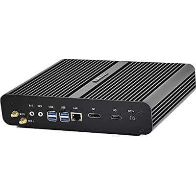 KINGDEL NC860 Fanless Mini Computer, Compact PC con i7 12th Gen CPU, 64GB DDR4 RAM, 2TB NVMe SSD, 4K: 4096x2304, HD, DP, Wi-FI 6E + BT 5.2, 4USB3.0 for Gaming Business KINGDEL NC860 Fanless Mini Computer, Compact PC con i7 12th Gen CPU, 64GB DDR4 RAM, 2TB NVMe SSD, 4K: 4096x2304, HD, DP, Wi-FI 6E + BT 5.2, 4USB3.0 for Gaming Business