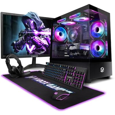 Vibox V-212 PC Gaming Completo • Schermo da 23 pollici • AMD Ryzen 5 5500 6 cores • Nvidia RTX 5060 Ti 8GB • 16GB RAM • 1TB SSD • Windows 11 • WiFi 6 + Bluetooth 5.4 Vibox V-212 PC Gaming Completo • Schermo da 23 pollici • AMD Ryzen 5 5500 6 cores • Nvidia RTX 5060 Ti 8GB • 16GB RAM • 1TB SSD • Windows 11 • WiFi 6 + Bluetooth 5.4