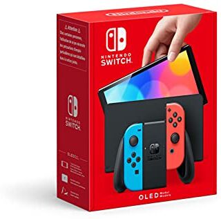 Nintendo Console  Switch – modello OLED, con Joy-Con Rosso Neon e Blu Neon