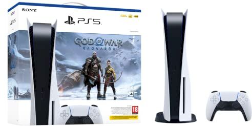 Playstation Sony  5, CFI-1216A, 825GB SSD, Disc Edition, White + God of War Ragnarok Voucher