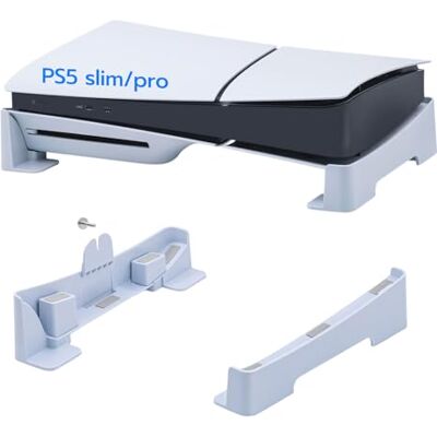Mcbazel Supporto Orizzontale per PS5 Slim/PS5 Pro, Supporto Base per Facile Dissipazione del Calore per Console Playstation 5 Slim/Pro Disc & Digital Edition Bianco Mcbazel Supporto Orizzontale per PS5 Slim/PS5 Pro, Supporto Base per Facile Dissipazione del Calore per Console Playstation 5 Slim/Pro Disc & Digital Edition Bianco
