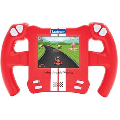 Lexibook , Cyber Arcade Racing, Console per giochi da corsa con sensori di movimento, 30 giochi di corse, azione e puzzle, Controllo tramite inclinazione, Rosso, Lexibook , Cyber Arcade Racing, Console per giochi da corsa con sensori di movimento, 30 giochi di corse, azione e puzzle, Controllo tramite inclinazione, Rosso,
