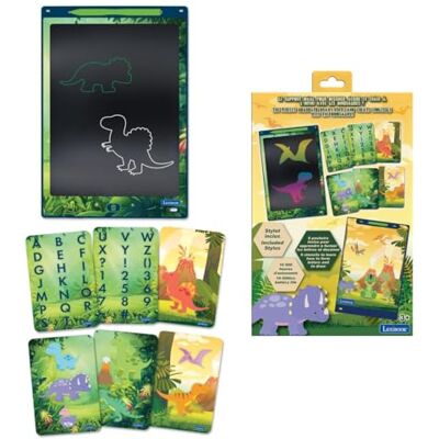 Lexibook , Dinosauri Tablet per Imparare e disegnare E-Ink Multicolore da 11 Pollici, Schermo sensibile alla Pressione, Stencil e Stilo, Cancellazione con Un Tocco, Verde/Blu, Lexibook , Dinosauri Tablet per Imparare e disegnare E-Ink Multicolore da 11 Pollici, Schermo sensibile alla Pressione, Stencil e Stilo, Cancellazione con Un Tocco, Verde/Blu,