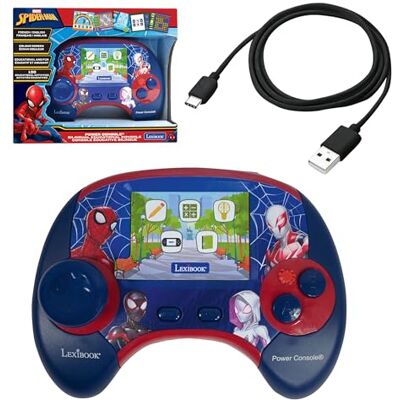 Lexibook , Spider-Man, Power Console®, Console di gioco educativo bilingue Francese/Inglese con 100 attività, , Blu/Rosso Lexibook , Spider-Man, Power Console®, Console di gioco educativo bilingue Francese/Inglese con 100 attività, , Blu/Rosso