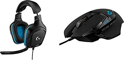 Logitech G432 Cuffie Gaming Cablate, Audio Surround 7.1, Cuffie Dts: X 2.0 & G502 Hero Mouse Gaming Prestazioni Elevate, Sensore Hero 25K, 25.600 Dpi