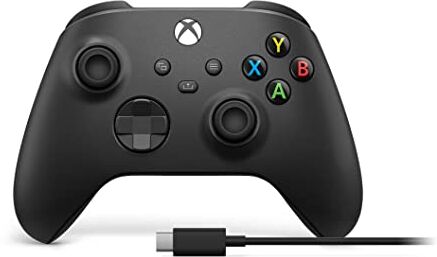 Microsoft Xbox Wireless Controller + USB-C Cable Black Gamepad Analogue/Digital PC Xbox One Xbox One S Xbox One X Xbox Series S Xbox Series X