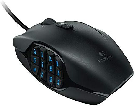 Logitech G600 MMO Gaming Mouse RGB Backlit 20 Programmable Buttons Tappo per orecchie 4 centimeters Nero (Black)