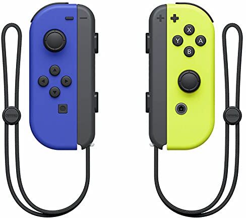 Nintendo Controller  Switch Set da 2 Joystick, Blu e Giallo Neon