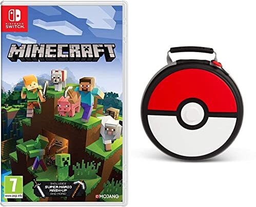 Microsoft Minecraft Nintendo Switch + PowerA Custodia da Trasporto Pokémon