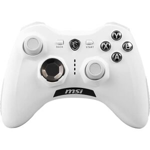 MSI FORCE GC30 V2 BIANCO Wireless PC Gamepad Controller 2.4 GHz, batteria Li-Ion 600mAh, coperture D-Pad sostituibili, due motori a vibrazione, USB 2.0 cablato/wireless