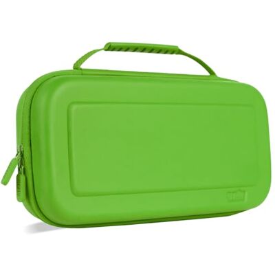 Orzly Custodia da trasporto compatibile con Nintendo Switch e New Switch Console OLED Verde Custodia protettiva da viaggio portatile rigida Custodia a conchiglia con tasche per accessori e giochi Orzly Custodia da trasporto compatibile con Nintendo Switch e New Switch Console OLED Verde Custodia protettiva da viaggio portatile rigida Custodia a conchiglia con tasche per accessori e giochi