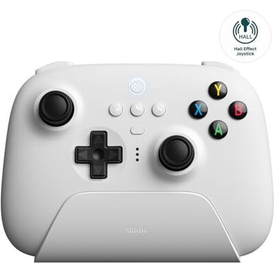 8Bitdo Ultimate 2.4G Wireless Controller, Hall Effect Joystick Update, Gaming Controller with Charging Dock for PC, Android, Steam Deck & Apple (White) 8Bitdo Ultimate 2.4G Wireless Controller, Hall Effect Joystick Update, Gaming Controller with Charging Dock for PC, Android, Steam Deck & Apple (White)