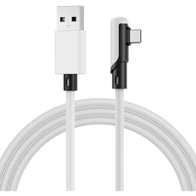 MMOBIEL Cavo VR Link da USB a USB-C per Meta Quest 3S / 3/2 / Pro, Pico 4 Ultra / 4 e PC/Steam VR Type-C a 90 Gradi per Cuffie VR da Gioco – Cavo di Ricarica da 3m Bianco MMOBIEL Cavo VR Link da USB a USB-C per Meta Quest 3S / 3/2 / Pro, Pico 4 Ultra / 4 e PC/Steam VR Type-C a 90 Gradi per Cuffie VR da Gioco – Cavo di Ricarica da 3m Bianco