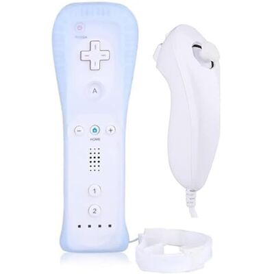 OSTENT 2 in 1 Controller Remoto Incorporato Motion Plus + Nunchuk per Nintendo Wii gioco Bianco OSTENT 2 in 1 Controller Remoto Incorporato Motion Plus + Nunchuk per Nintendo Wii gioco Bianco