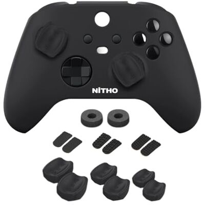 NITHO FPS Precision Kit per Controller Xbox Series X/S, Include Silicone Cover, Anelli di Precisione, 3 Misure di Copri Levette Analogiche, Puntali in Gomma, Accessori per Controller Xbox Series X/S NITHO FPS Precision Kit per Controller Xbox Series X/S, Include Silicone Cover, Anelli di Precisione, 3 Misure di Copri Levette Analogiche, Puntali in Gomma, Accessori per Controller Xbox Series X/S