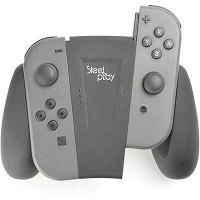 Steelplay Comfort Grip Compatibile per Il Controller Joy con di Switch, Switch Joy-con Controller Hand Grip con 2 Thumb Grip Caps Nero Steelplay Comfort Grip Compatibile per Il Controller Joy con di Switch, Switch Joy-con Controller Hand Grip con 2 Thumb Grip Caps Nero