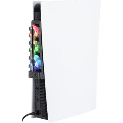 Konix Ventola di raffreddamento per console PS5 Illuminazione LED RGB 21 x 68 x 40 cm 3 velocità Porta USB 3.0 Nero Konix Ventola di raffreddamento per console PS5 Illuminazione LED RGB 21 x 68 x 40 cm 3 velocità Porta USB 3.0 Nero