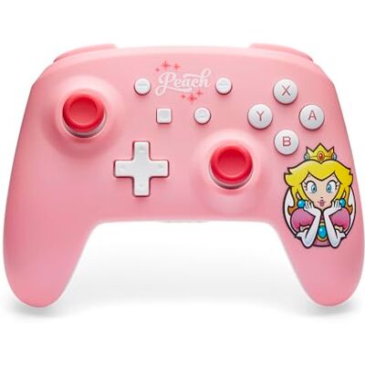 PowerA Controller Senza Fili per Nintendo Switch Princess Peach Rosa, Modello OLED, Lite, Gamepad, Bluetooth, Comandi di Movimento, Licenza Ufficiale PowerA Controller Senza Fili per Nintendo Switch Princess Peach Rosa, Modello OLED, Lite, Gamepad, Bluetooth, Comandi di Movimento, Licenza Ufficiale