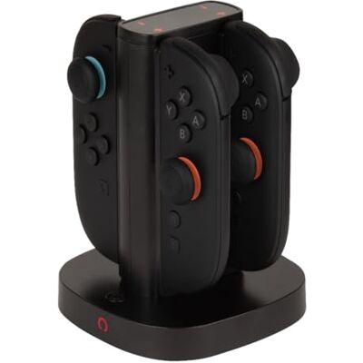 Konix Stazione di ricarica per 2 paia di controller Joy-Con Nintendo Switch 2 Indicatore di carica LED Connessione USB Tipo A Nero Konix Stazione di ricarica per 2 paia di controller Joy-Con Nintendo Switch 2 Indicatore di carica LED Connessione USB Tipo A Nero