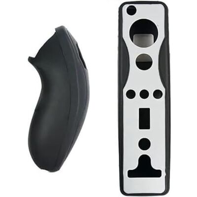 OSTENT Custodia morbida in silicone Custodia morbida compatibile con Nintendo Wii Remote Nunchuk Controller Color Black OSTENT Custodia morbida in silicone Custodia morbida compatibile con Nintendo Wii Remote Nunchuk Controller Color Black