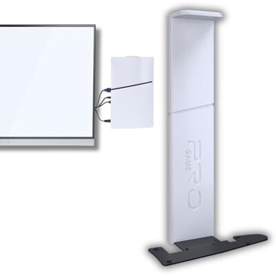 PAXO Supporto a parete compatibile con PlayStation 5 SLIM (modello da Nov 2023 con cornice divisa) Disc & Digital cavo di alimentazione uscita accessori destra, PS5-White PAXO Supporto a parete compatibile con PlayStation 5 SLIM (modello da Nov 2023 con cornice divisa) Disc & Digital cavo di alimentazione uscita accessori destra, PS5-White