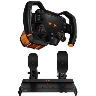 Logitech RS50 McLaren Racing Bundle Nero Base per volante a trasmissione diretta, TRUEFORCE, volante RS Formula, RS Pedals con cella di carico, PlayStation 5, PS4, PC Logitech RS50 McLaren Racing Bundle Nero Base per volante a trasmissione diretta, TRUEFORCE, volante RS Formula, RS Pedals con cella di carico, PlayStation 5, PS4, PC