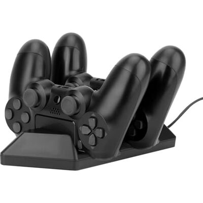 NITHO Caricatore per Controller PS4 / PS4 Slim / PS4 Pro, Base di Ricarica Doppia con Cavo USB incluso, Stazione di Ricarica Compatibile con PS4 Nero NITHO Caricatore per Controller PS4 / PS4 Slim / PS4 Pro, Base di Ricarica Doppia con Cavo USB incluso, Stazione di Ricarica Compatibile con PS4 Nero