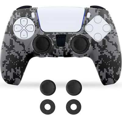 NITHO Gaming Kit per Controller Playstation 5, Include Protettiva Silicone Cover, Anelli di Precisione, Copri Levette Analogiche, Migliora il Controllo del Gioco e la Precisione di Mira per PS5 NITHO Gaming Kit per Controller Playstation 5, Include Protettiva Silicone Cover, Anelli di Precisione, Copri Levette Analogiche, Migliora il Controllo del Gioco e la Precisione di Mira per PS5
