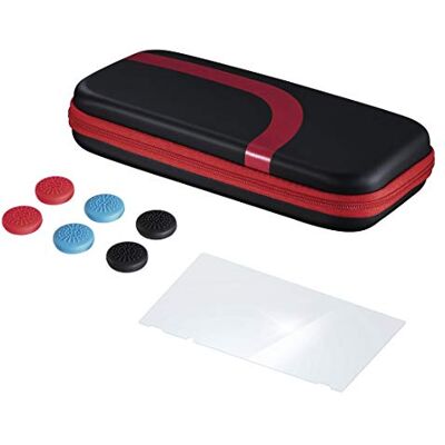 Hama – Set per Nintendo Switch (custodia, pellicola protettiva, 6 stick controller), nero/rosso Hama – Set per Nintendo Switch (custodia, pellicola protettiva, 6 stick controller), nero/rosso