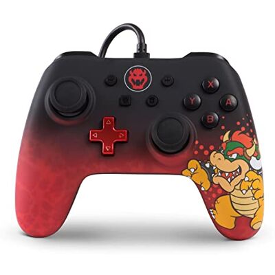 PowerA Controller cablato per Nintendo Switch Bowser, Gamepad, Controller di gioco, Controller cablato, Con licenza ufficiale PowerA Controller cablato per Nintendo Switch Bowser, Gamepad, Controller di gioco, Controller cablato, Con licenza ufficiale