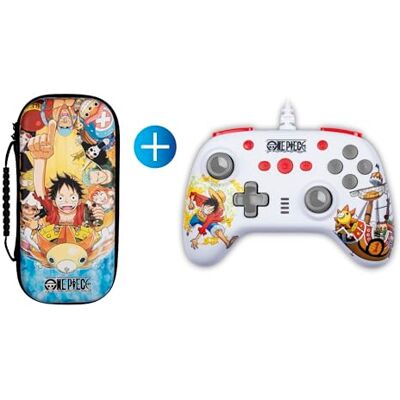 Konix Pacchetto di accessori da gioco One Piece Gamer per Nintendo Switch e Switch OLED Custodia protettiva Controller cablato Konix Pacchetto di accessori da gioco One Piece Gamer per Nintendo Switch e Switch OLED Custodia protettiva Controller cablato