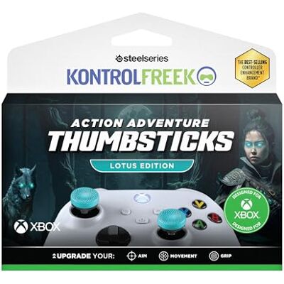 KontrolFreek Lotus Gommini per Controller Xbox 2x Rialzi Analogici Mid-Rise per Xbox Series X S & Xbox One Grip & Controllo Migliorati Turchese KontrolFreek Lotus Gommini per Controller Xbox 2x Rialzi Analogici Mid-Rise per Xbox Series X S & Xbox One Grip & Controllo Migliorati Turchese