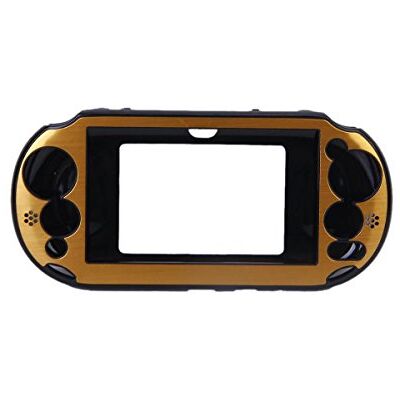 OSTENT Custodia protettiva in plastica colorata in metallo per alluminio compatibile per Sony PS Vita PSV PCH-2000 colore oro OSTENT Custodia protettiva in plastica colorata in metallo per alluminio compatibile per Sony PS Vita PSV PCH-2000 colore oro