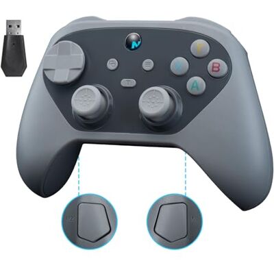 NITHO KARMA Controller Wireless Compatibile con Switch, Switch 2, PC, iOS e Android, Gamepad con Hall Effect, Tasti Posteriori Programmabili, Turbo, Giroscopio a 6 Assi e Doppia Vibrazione – Grigio NITHO KARMA Controller Wireless Compatibile con Switch, Switch 2, PC, iOS e Android, Gamepad con Hall Effect, Tasti Posteriori Programmabili, Turbo, Giroscopio a 6 Assi e Doppia Vibrazione – Grigio