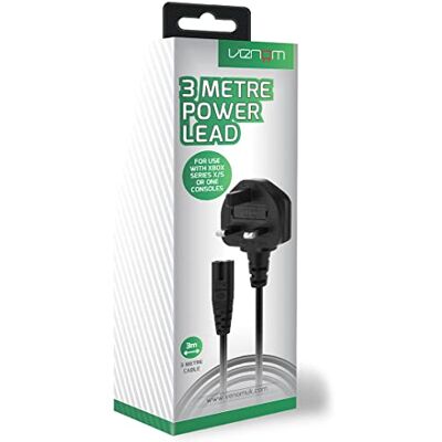 Venom 3 Metre Replacement Power Cable (Xbox Series X & S/Xbox One) Venom 3 Metre Replacement Power Cable (Xbox Series X & S/Xbox One)