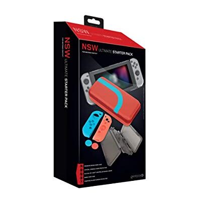 Gioteck Kit accessori Nintendo Switch, Custodia da transporto, Custodia per giochi, Pellicola protettiva, Tappi Pulsanti in silicone, Copertura joystick, Kit di pulizia, Colori Misti Gioteck Kit accessori Nintendo Switch, Custodia da transporto, Custodia per giochi, Pellicola protettiva, Tappi Pulsanti in silicone, Copertura joystick, Kit di pulizia, Colori Misti