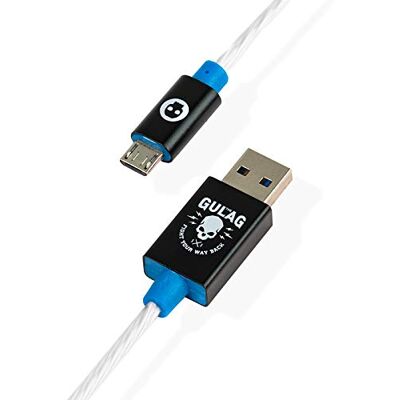 Numskull Ufficiale Call of Duty Warzone Cavo USB Cavo LED a flusso blu 1,5m Cavo di ricarica rapida Compatibile con il controller PS4, Samsung, HTC Numskull Ufficiale Call of Duty Warzone Cavo USB Cavo LED a flusso blu 1,5m Cavo di ricarica rapida Compatibile con il controller PS4, Samsung, HTC