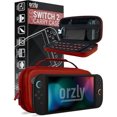 Orzly Custodia per Nintendo Switch 2, custodia protettiva da viaggio con pad per lo schermo, schede di gioco e slot MicroSD con tasche per gli accessori della console Orzly Custodia per Nintendo Switch 2, custodia protettiva da viaggio con pad per lo schermo, schede di gioco e slot MicroSD con tasche per gli accessori della console