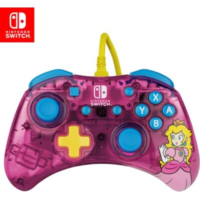 PDP Rock Candy cablato Gaming Switch Pro Controller Official License Nintendo OLED / Lite Compatible Compact, Durable Travel Controller Peach PDP Rock Candy cablato Gaming Switch Pro Controller Official License Nintendo OLED / Lite Compatible Compact, Durable Travel Controller Peach