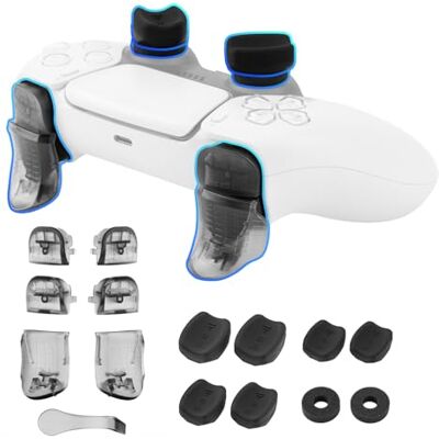 NITHO FPS Precision Kit per Controller PS5, Include Anelli di Precisione, 3 Misure di Copri Levette Analogiche, Estensioni Ergonomiche per Grilletti e Pulsanti NITHO FPS Precision Kit per Controller PS5, Include Anelli di Precisione, 3 Misure di Copri Levette Analogiche, Estensioni Ergonomiche per Grilletti e Pulsanti