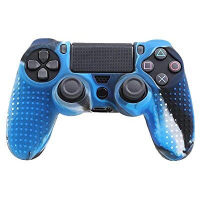 OSTENT 2 x Custodia per cover in silicone con custodia in silicone per Sony PS4 / Slim/Pro Colore blu e nero OSTENT 2 x Custodia per cover in silicone con custodia in silicone per Sony PS4 / Slim/Pro Colore blu e nero