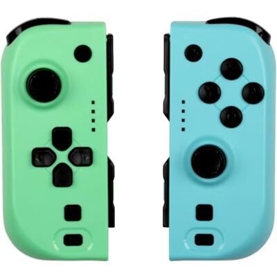 Konix Coppia di controller Joypad per Nintendo Switch e Switch OLED Compatibile con Nintendo Switch 2 Autonomia 8 ore Funzione vibrazione Verde e blu Konix Coppia di controller Joypad per Nintendo Switch e Switch OLED Compatibile con Nintendo Switch 2 Autonomia 8 ore Funzione vibrazione Verde e blu