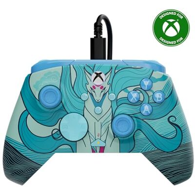 Turtle Beach Rematch Advanced Blue Kitsune Controller da gaming con cavo per Xbox e PC. Con licenza per Xbox con pulsanti rimappabili, grilletti sensibili e comandi audio Turtle Beach Rematch Advanced Blue Kitsune Controller da gaming con cavo per Xbox e PC. Con licenza per Xbox con pulsanti rimappabili, grilletti sensibili e comandi audio