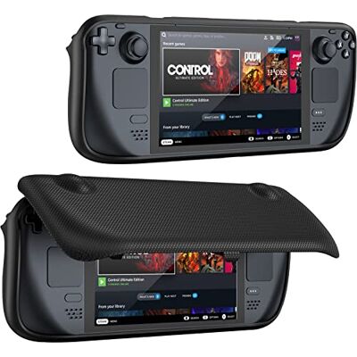 ProCase Custodia per Steam Deck, Flip Cover Compatibile con 7 Pollici Valve Case, Protettiva Magnetica con Copertura Frontale Rimovibile, Accessori 2021 Nero ProCase Custodia per Steam Deck, Flip Cover Compatibile con 7 Pollici Valve Case, Protettiva Magnetica con Copertura Frontale Rimovibile, Accessori 2021 Nero